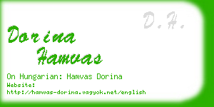 dorina hamvas business card